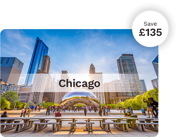 Get the best dollar exchange rate - £135 saved visiting Chicago with a Currensea travel debit card