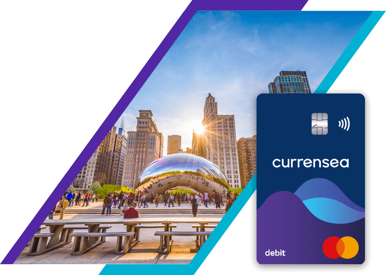 Currensea's travel debit card saves you over £150 in Chicago