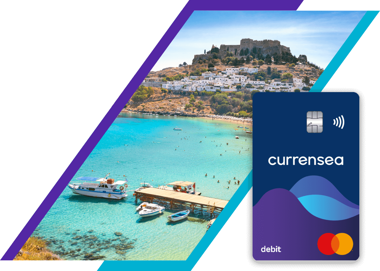 Save over £130 in Greece with a Currensea travel debit card