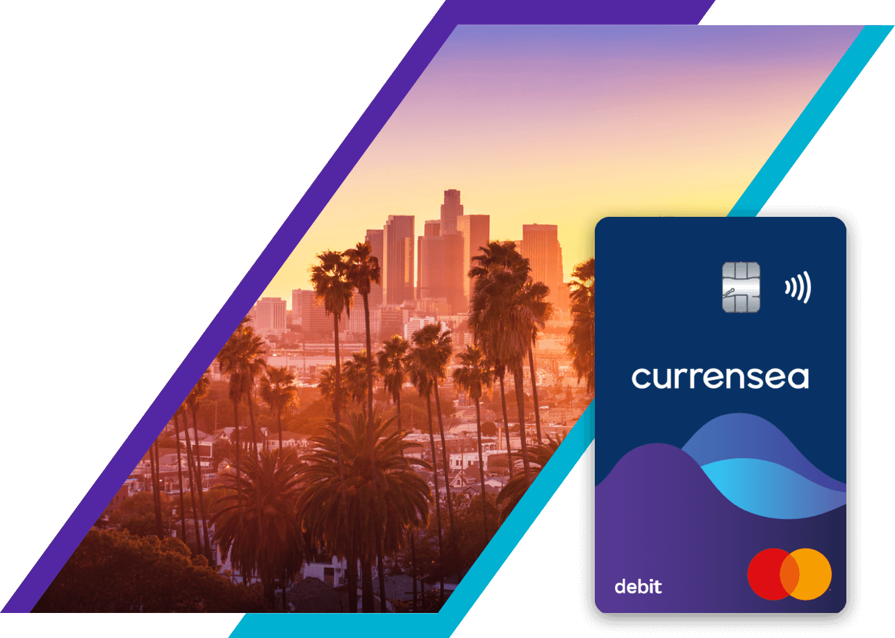 Save over £300 in Los Angeles when you use a Currensea travel debit card