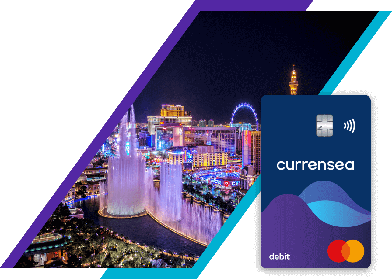 Save over £175 in Las Vegas when you use a Currensea travel debit card