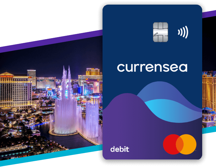 Save over £175 in Las Vegas when you use a Currensea travel debit card